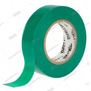 Изолента KRANZ 0.13 x 19мм, 25 метров, зеленая (KR-09-2203)