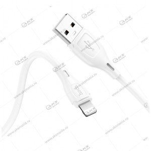 Кабель Hoco X61 Ultimate silicone charging data cable Lightning белый