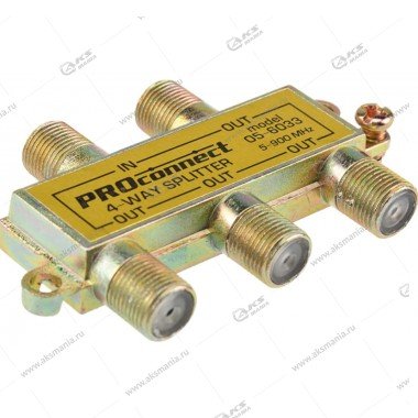 Делитель ТВ "краб" x 4 под F разъём 5-900 МГц 05-6033 Proconnect