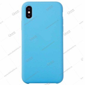 Silicone Case (Soft Touch) для iPhone XS Max светло-синий