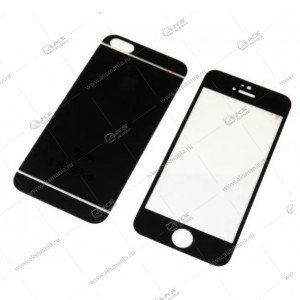 Защитное стекло iPhone 6G/ 6S матовое 2в1 черное