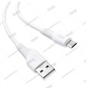 Кабель Hoco X58 Airy silicone charging data cable Micro USB белый
