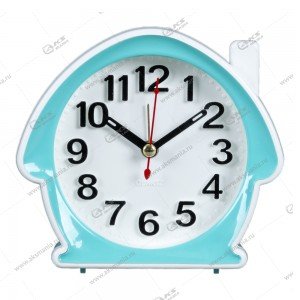Часы-будильник настольные B6-010 кварц, корпус бирюзовый с белым "Классика" "Рубин"
