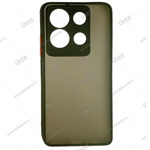 Силикон Infinix Note 30 Likgus Maxshield серый матовый с черным кантом