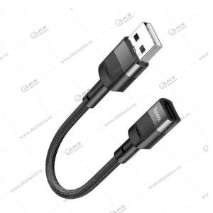 Кабель Hoco U107 USB mate to Type-C female adapter 10см черный