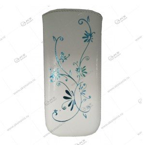 Чехол кожа с язычком (11х5,5см) la fleur эра белый