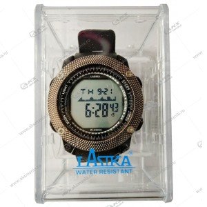 Наручные часы LASKA водонепроницаемые в пластике черно-серые