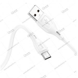 Кабель Hoco X61 Ultimate silicone charging data cable Micro белый