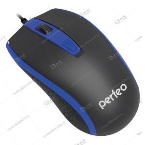 Мышь проводная Perfeo PROFIL 4 кн, USB (PF-383-OP) черно-синий