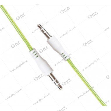 Aux силиконовый (гель) JD-22 1м зеленый