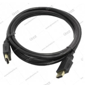 Кабель HDMI на HDMI резиновый без фильтра, 1м черный