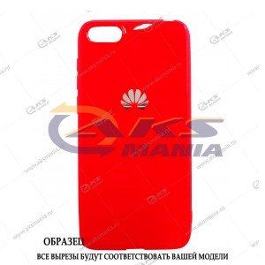 Силикон тонкий с логотипом Huawei Honor 9 lite красный