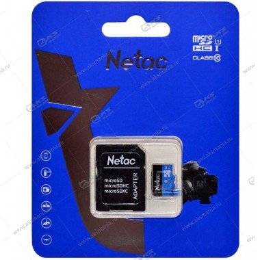 Карта памяти 128GB microSDXC class 10 Netac P500 Standard (90 Mb/s) с адаптером