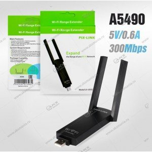 Wi-fi усилитель (репитер) USB Адаптер LV-UE02 802.11n/b/g, 300 Мбит