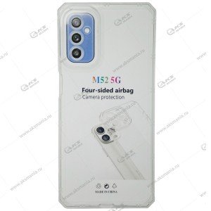 Силикон для Samsung M52 плотный прозрачный с усиленными краями