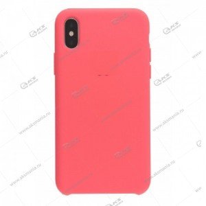 Silicone Case (Soft Touch) для iPhone XS Max ярко-розовый