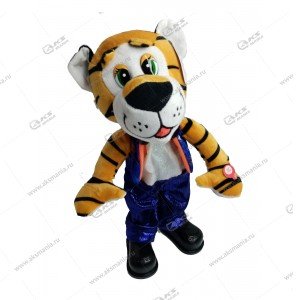 Поющая и танцующая игрушка "Тигр" 3 песни 40см