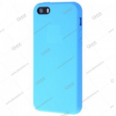 Silicone Case (Soft Touch) для iPhone 5/5S/5SE голубой
