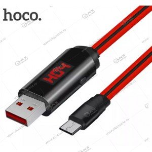 Кабель Hoco U29 LED displayed Micro красный