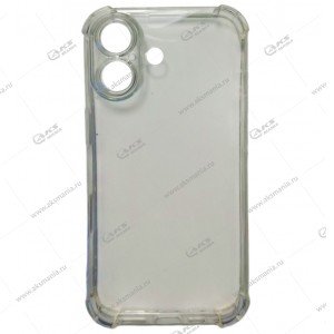 Силикон для iPhone 17 плотный прозрачный с усиленными краями