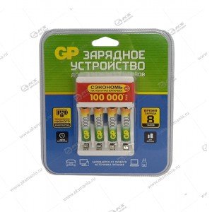 Зарядное устройство GP для (AAA, AA) +4 R03 AAA 1000мАч кабель USB