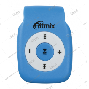 MP3 Плеер RITMIX RF-1015 голубой, MicroSD/MicroSDHC (до 16 Гб), MP3, WMA