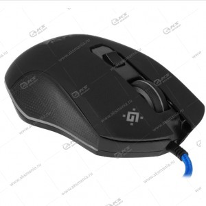 Мышь проводная игровая Defender Sleipnir GM-927+ковер, 6 кнопок, сенсор, 12800dpi, RGB черный