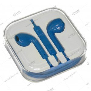 Наушники для iPhone 3,5mm штекер голубой