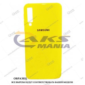 Силикон тонкий с логотипом Samsung S8 Plus желтый