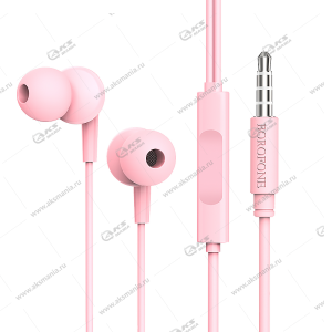 Наушники Borofone BM49 Player universal с микрофоном розовые