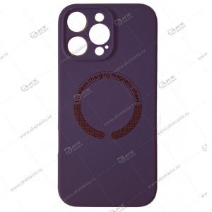 Cиликоновый чехол (Silicone Case) 360 MagSafe для iPhone 16 Pro Max с защитой камеры чернично-серый