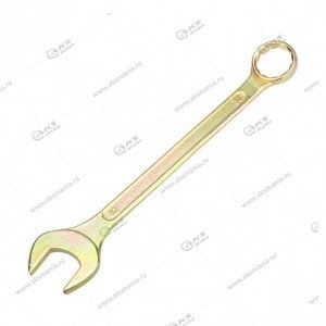 Ключ гаечный REXANT комбинированный (накидной + рожковый 32 мм, желтый цинк