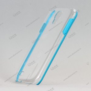 Пластик Samsung S4/i9500 прозрач с голубым