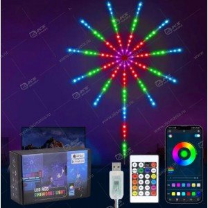 Декоративная светодиодная лента RGB с Bluetooth YD-2159 с пультом,  питание от USB