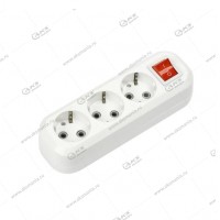 Колодка Smartbuy 3 гнезда 16A/3,5кВт с выключ. с заземлением (SBE-16-3-00-ZS)