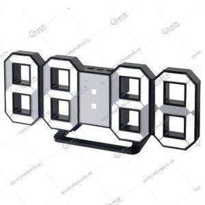 Часы Perfeo Luminous PF-663 черный корпус / белая подсветка