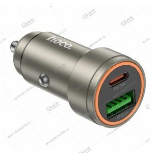 АЗУ Hoco Z57A Glorious PD30W+QC3.0 серый металл