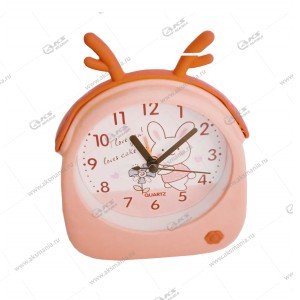 Часы 1833 "Олень" будильник розовый