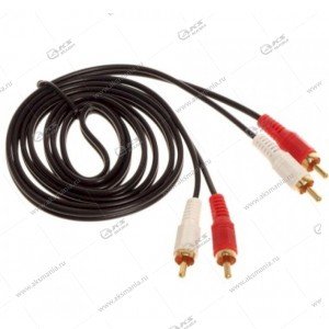 Кабель 2RCA-2RCA AV22 1.5м (позолоченный након.) в пакете (А369)
