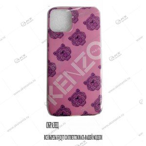 Силикон с рисунком Samsung A02S/M02S "Kenzo" розовый
