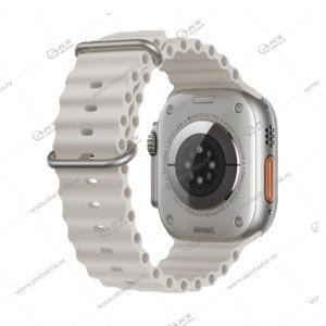 Ремешок силиконовый Ultra на застежке для Apple Watch 42/44/45/49mm светло-серый