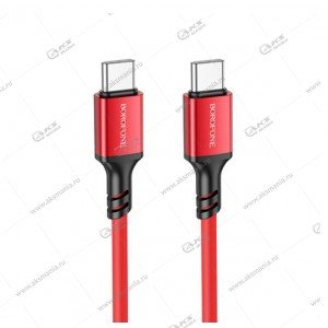 Кабель Borofone BX83 силикон 60W Type-C-Type-C красный