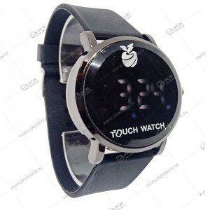 Наручные часы электронные круглые, Touch Watch черный
