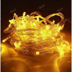 Гирлянда силиконовый провод 180LED бело-желтый