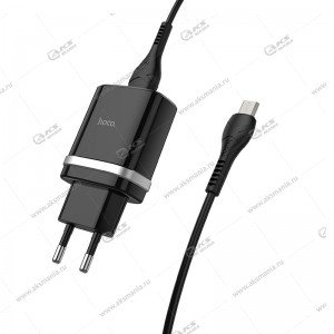 СЗУ Hoco C12Q Smart QC3.0 1USB + кабель Micro 1m черный