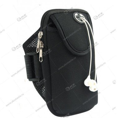 Спортивная чехол-сумка для бега для телефона на руку №2 черный