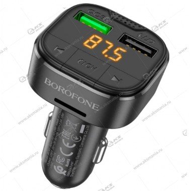 ФМ FM Модулятор Borofone BC43 QC3.0 автомобильный BT ФМ передатчик