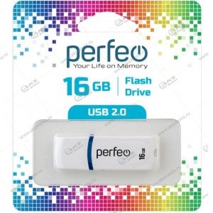 Флешка USB 2.0 16GB Perfeo C09 Белый