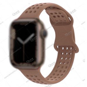 Ремешок Hoco WA08 Flexible series honeycomb silicone для Apple Watch(42/44/45/49mm) пудровый