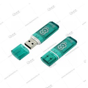 Флешка USB 2.0 8GB SmartBuy Glossy Green